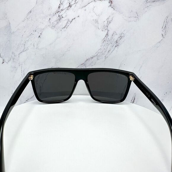 New GUCCI Sunglasses Black Square Aviator Gold Plate Engraved Logo Web Arm GUCCI - Picture 14 of 16
